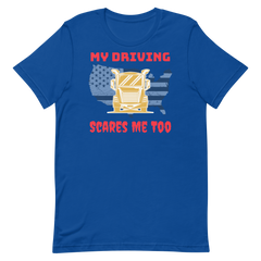 Trucker, My Driving Scares Me Too GR, Industry Clothing, Unisex t-shirt