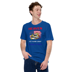 American Trucker, Heaven Let Your Light Shine Down RWB, Industry Clothing, Unisex t-shirt